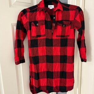 Old Navy Red and Black Checkered Shirt/Dress
